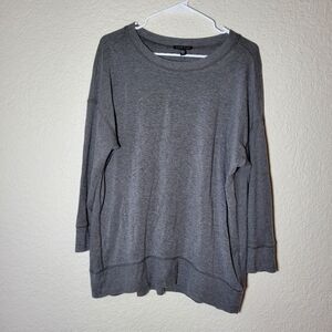 Eileen Fisher Gray Long sleeves Women's Tencel Shirt Size Medium.